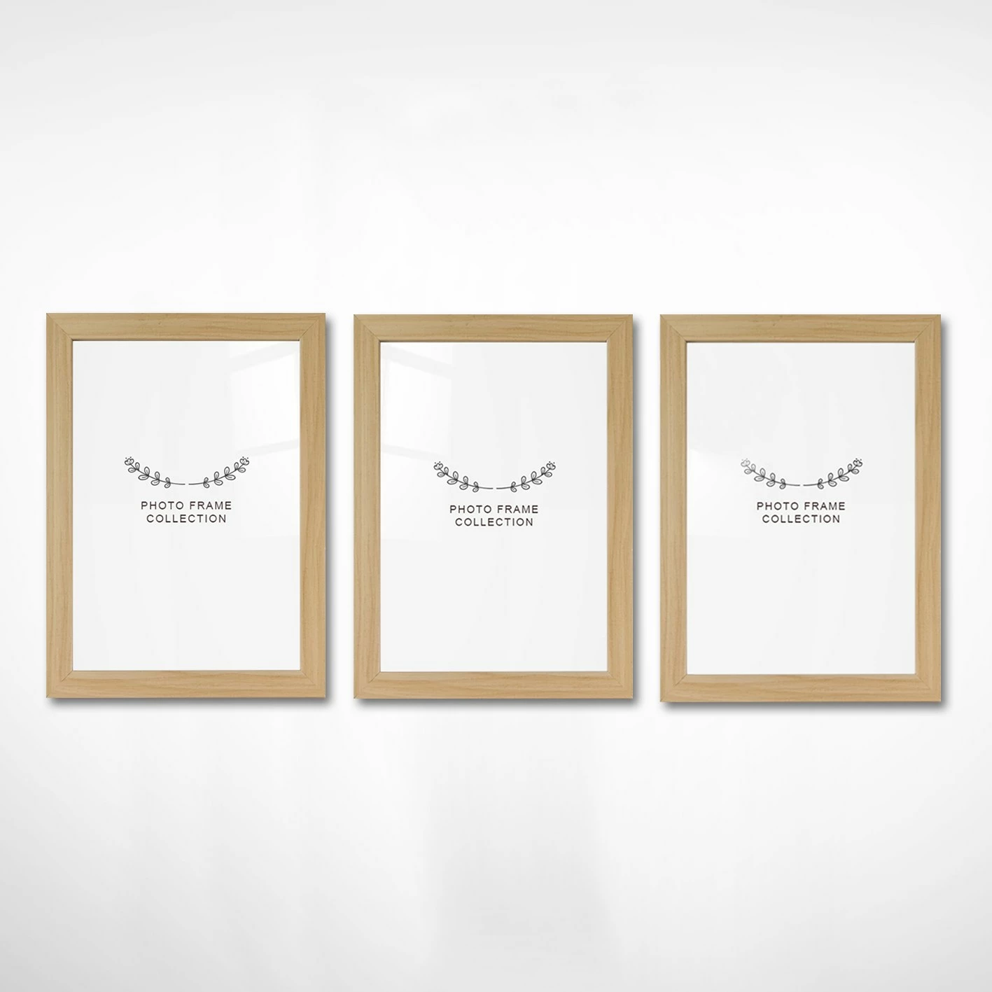 Set kornizash për foto (3 copë), ngjyrë natyrale, 10x15cm, Evila Originals, 3NFC1012_1015
