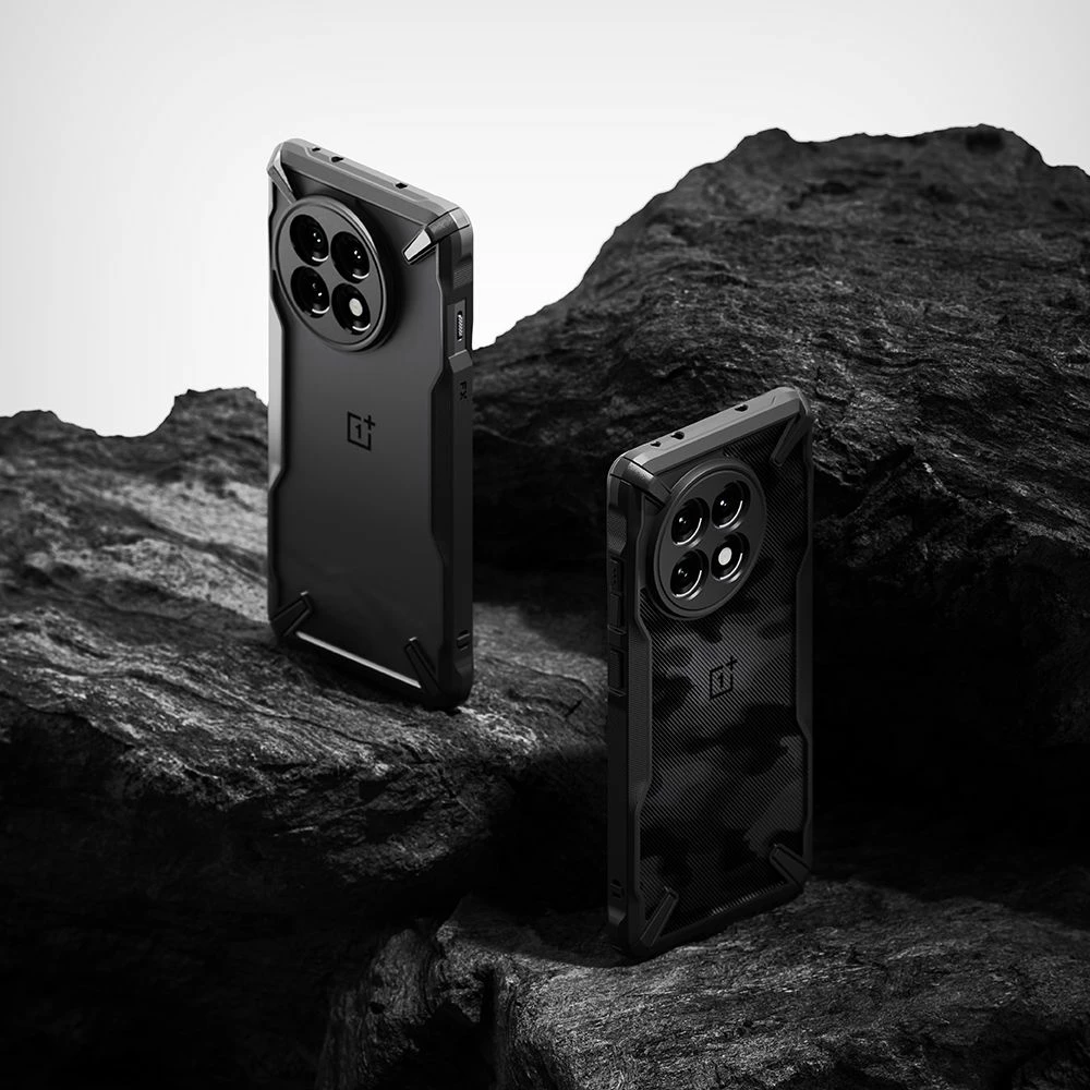 Mbështjellës Ringke Fusion X për OnePlus 13R, Black-Camo