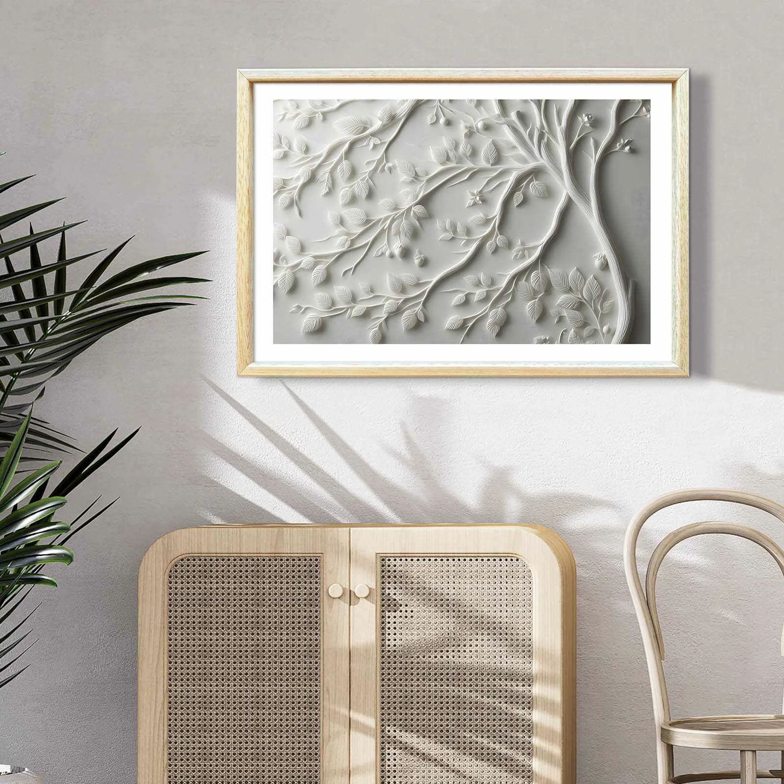 Pikturë dekorative me kornizë MDF Wallity, Ahswabisabi-035, 42x62cm