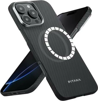 Mbështjellës Pitaka KI1601PMA për iPhone 16 Pro Max, MagSafe, i zi 5
