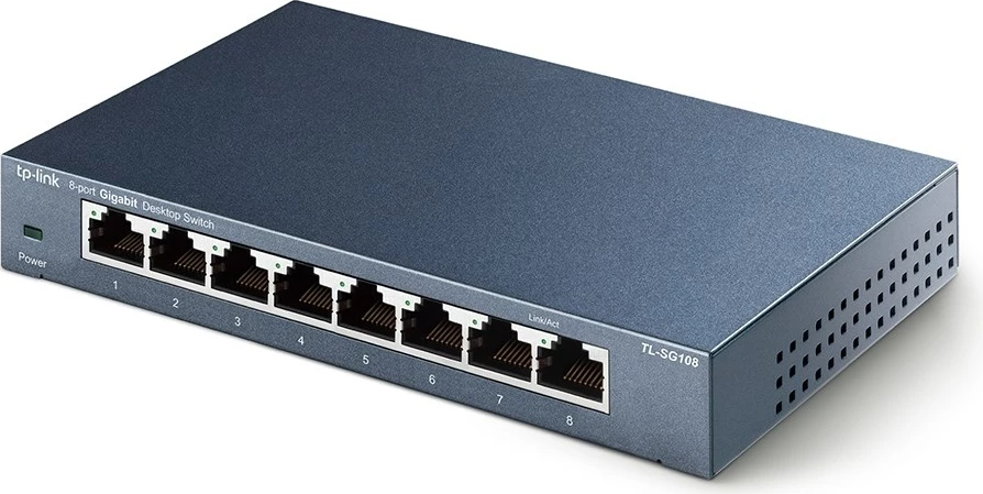 Switch TP-Link, 8 porte, 10/100/1000 MB/s, i zi