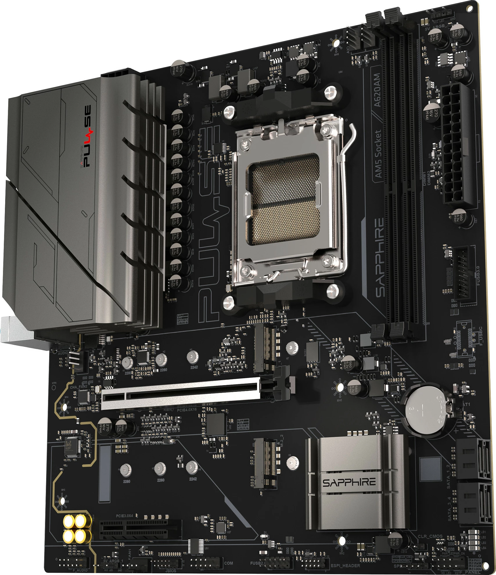 Pllakë amë Sapphire PULSE A620AM, Socket AM5, DDR5, deri 64GB