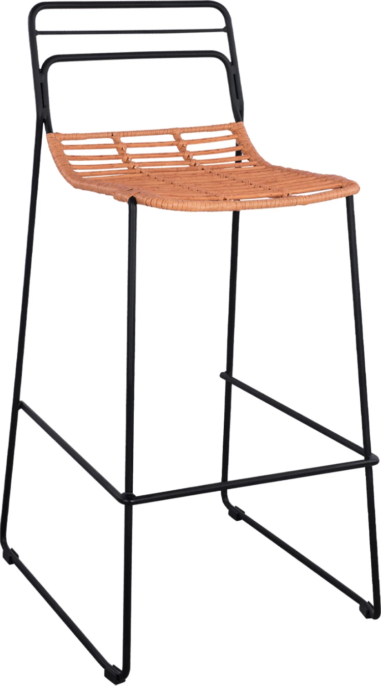 Karrige për bar Allegra FH5642 me thurje, ngjyrë bezhë, 48x53x100 cm