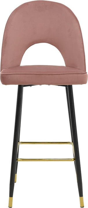 Karrige për bar Casenio, kadife, mollë e kalbur-e zezë-ari, 48x50x117cm