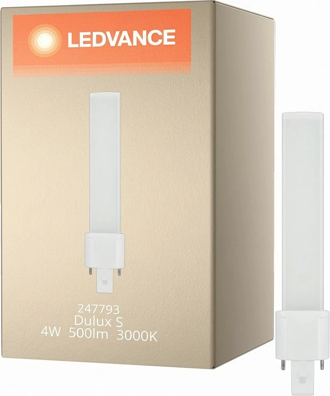 Llambë LED OSRAM DULUX S9 EM V, 4W, 500 lm, 3000K, G23, bardhë e ngrohtë
