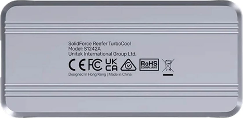 Kasë UNITEK S1242AGY01-EU për SSD M.2 NVMe, USB4 40Gbps, me ftohje, Argjend