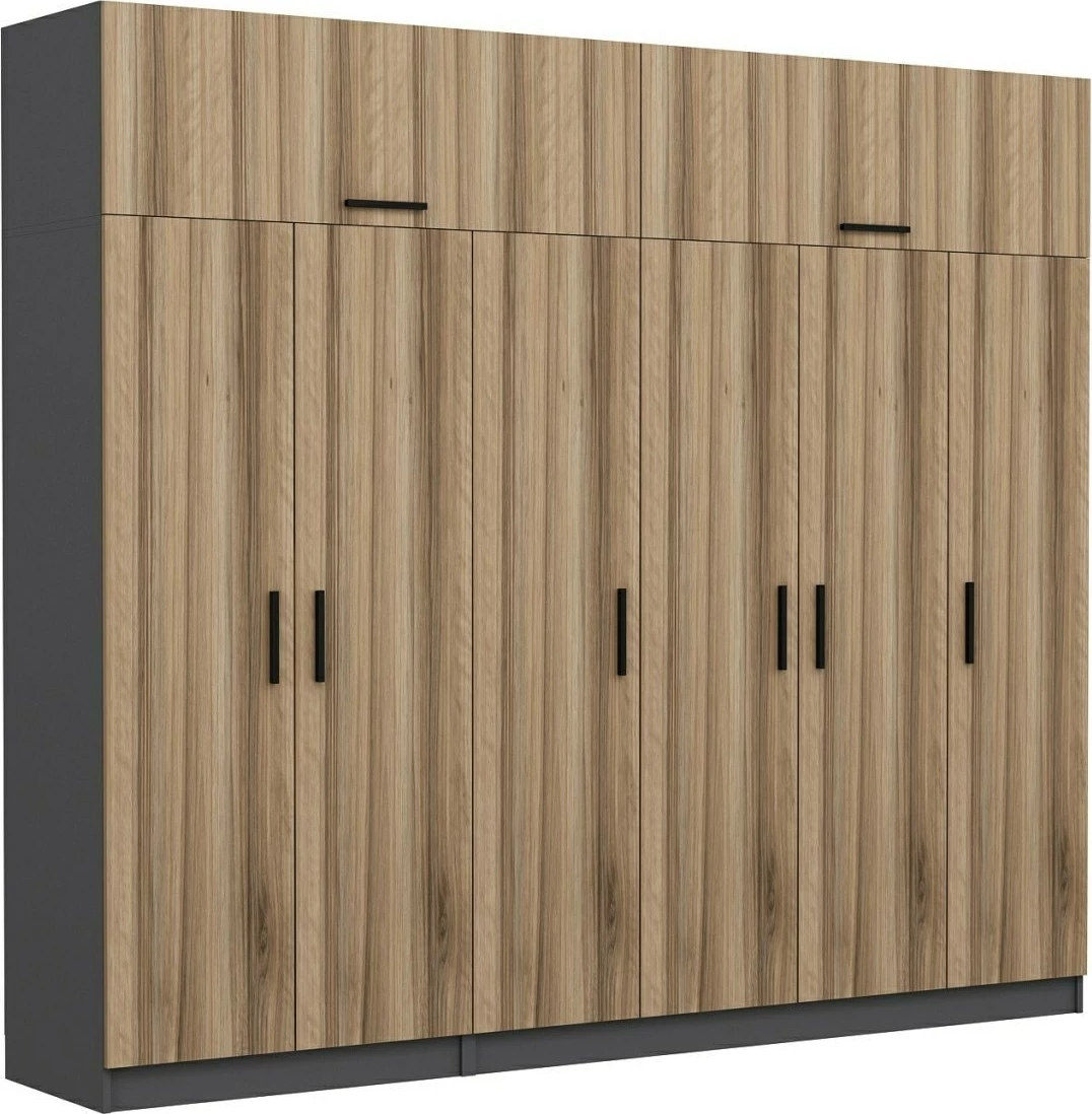 Dollap për dhomë gjumi, ngjyrë dore, Skye Decor, 5293, 270x255x52 cm