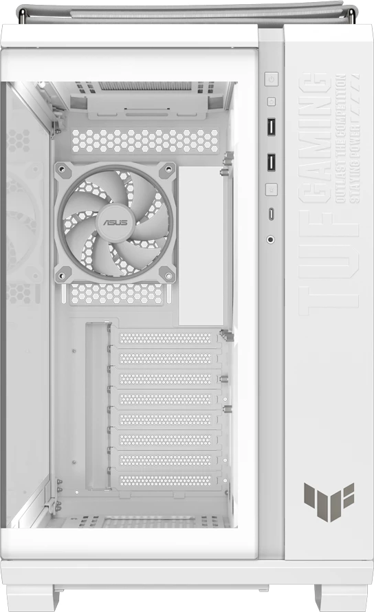 Kasë ASUS TUF Gaming GT502 Horizon ARGB ATX Midi Tower, 4 ventilatorë ARGB + hub, xham i kalitur, USB Type-C, e bardhë