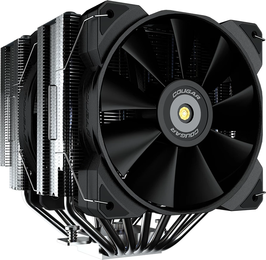 Ftohës CPU COUGAR FORZA 135, dual tower, ajror, 120mm + 140mm PWM, i zi