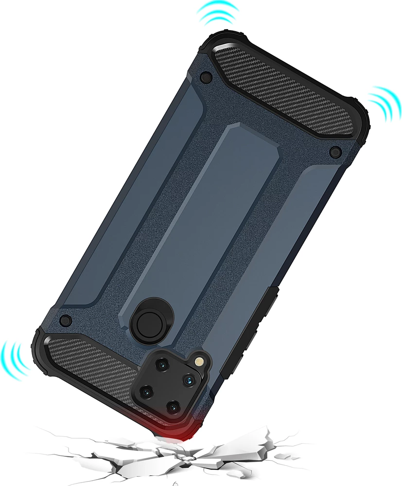 Mbështjellës Hybrid Armor Hurtel për Realme 10 5G / Realme 9i 5G, i zi