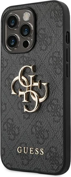 Mbështjellës Guess GUHCP14L4GMGGR për iPhone 14 Pro 6.1", hardcase, 4G Big Metal Logo, gri