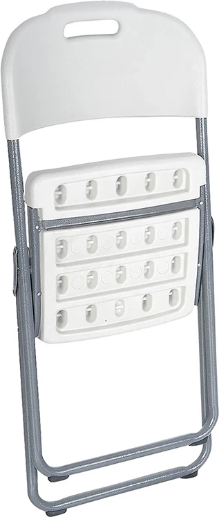 Karrige palosëse për kamping Edison me kornizë metalike dhe të përforcuar, ngjyrë bardhë, set 4 copë