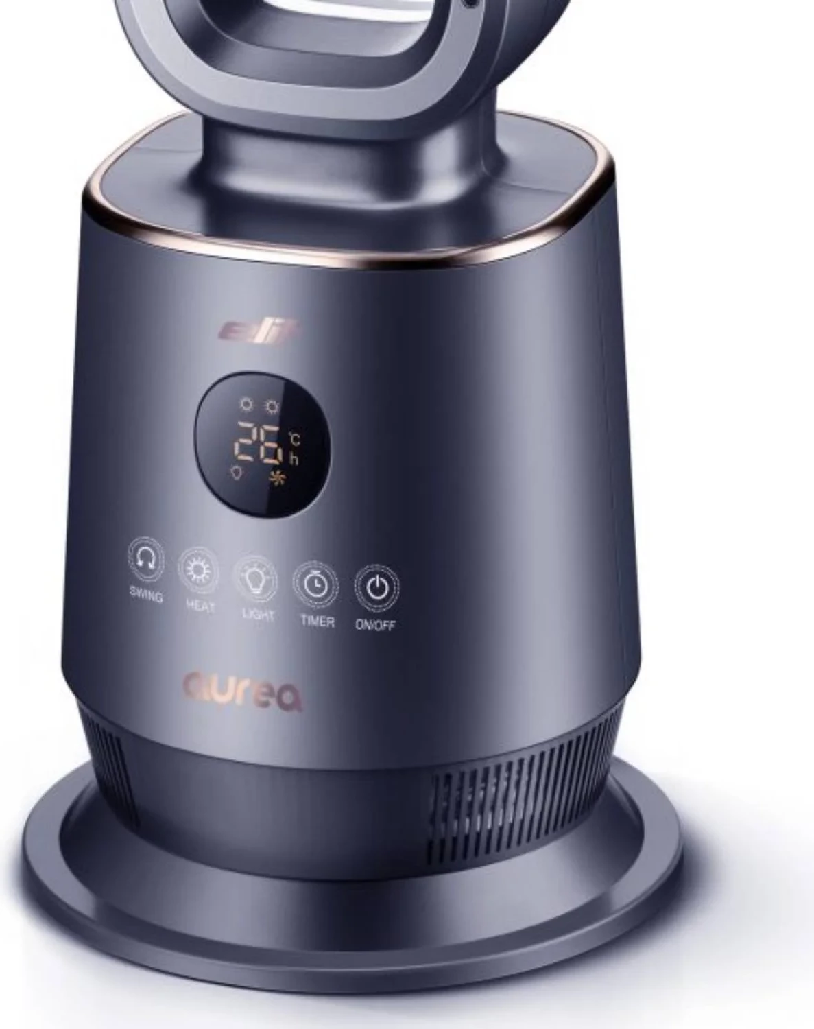 Ngrohës & ventilator 2‑në‑1, Elit, AUREA, 1000/2000W, temperaturë 16‑36°C, telekomandë, oscilim, kohëmatës 12h 6