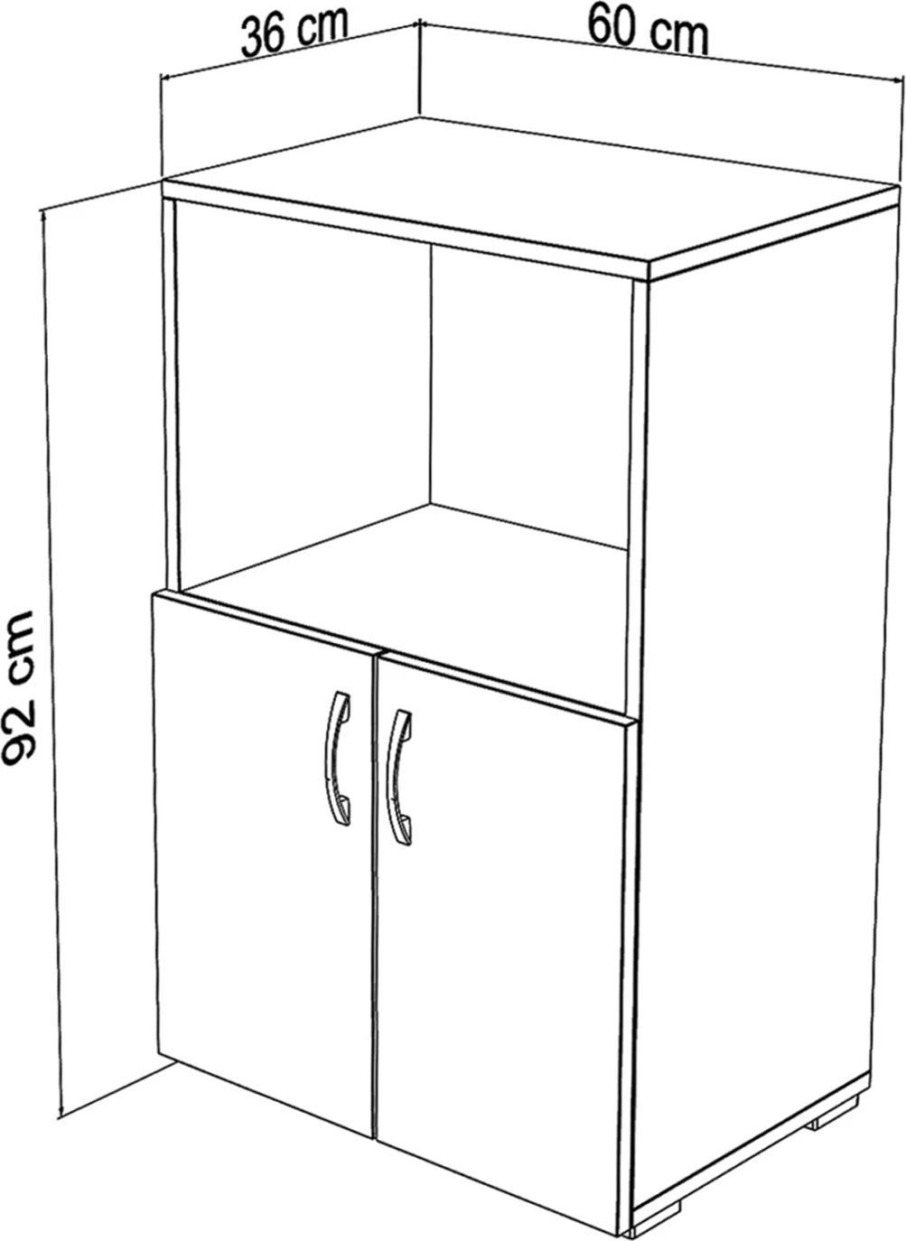 Dollap kuzhine NITO FH18197.01 melaminë ngjyrë bardhë 60x36x92H cm