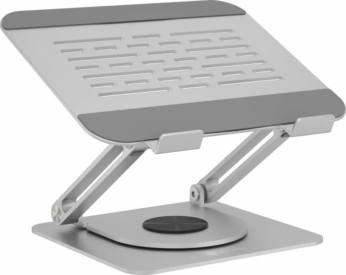 Stativ laptopi ICYBOX IB-NH300-R, deri 17\", rregullueshëm, rrotullim 360°, alumini, argjendtë