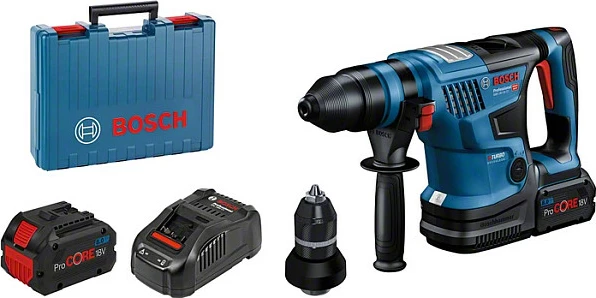 Trapan çekiç Bosch GBH 18V-34 CF Professional, SDS Plus, brushless, 2x 8Ah, valixhe, zi/blu