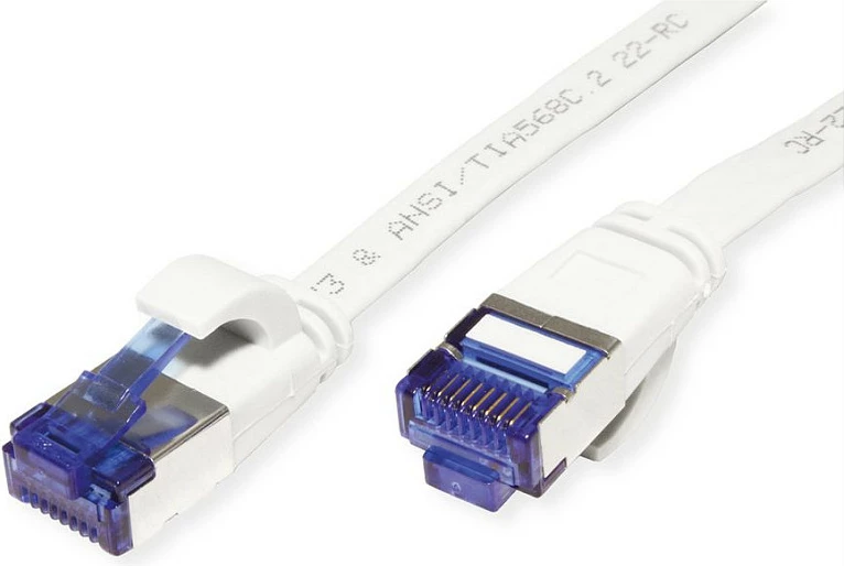 Kabllo rrjeti VALUE Patch Cat6a U/FTP, 0.5 m, e sheshtë, e bardhë