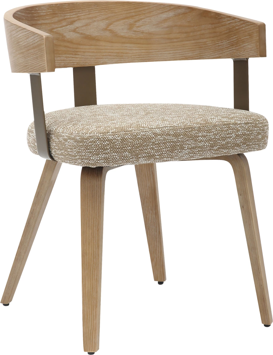 Karrige për ngrënie GALLEY FH9981.01, kornizë dhe këmbë prej druri, pëlhurë bezhë, 55,5x53,5x70H cm, set prej 2 copë