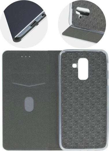 Mbështjellës flip HAVANA Premium për Samsung Galaxy S10 Lite G770 / Galaxy A91 A915, blu me skaj argjendi