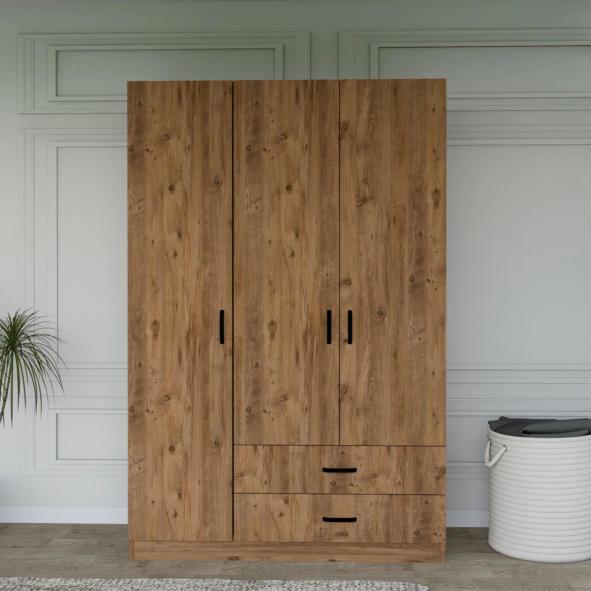 Dollap Hanah Home, Yaman 1600-027, ngjyrë arre, 120x181x45cm