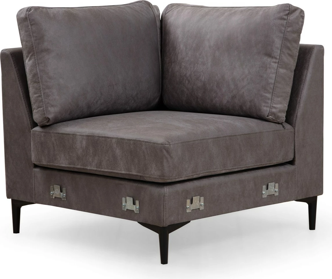 Kënd-sofë Porto, ngjyrë antracit, Atelier del Sofa, EOT-C-02-CHL, 4 pjesë