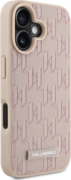 Mbështjellës Karl Lagerfeld Hot Stamp MagSafe për iPhone 16, Rozë