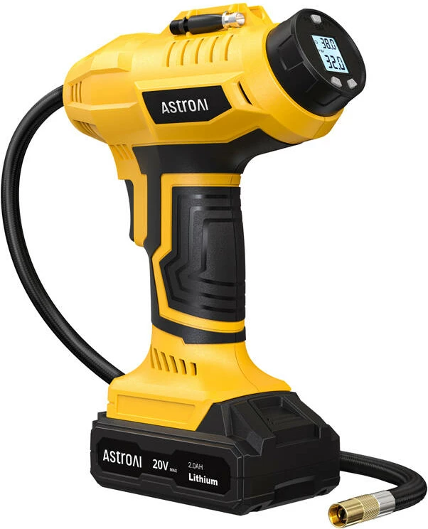 Pompë pa kabllo për goma AstroAI JY16P160-18, 2.0 Ah, 160 PSI, e verdhë
