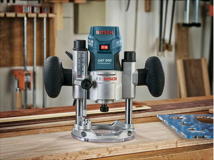 Njësi zhytëse Bosch TE 600 Professional për fresë skajesh GKF 600 Professional, gri/zi