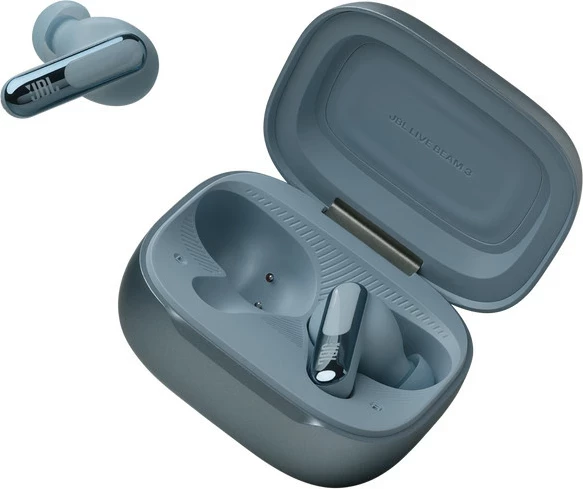 Kufje JBL Live Beam 3, true wireless, ANC, Smart Charging Case me ekran, 48 orë, Blu