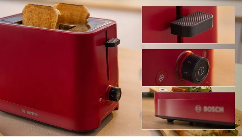 Toaster BOSCH TAT 3M124, i kuq