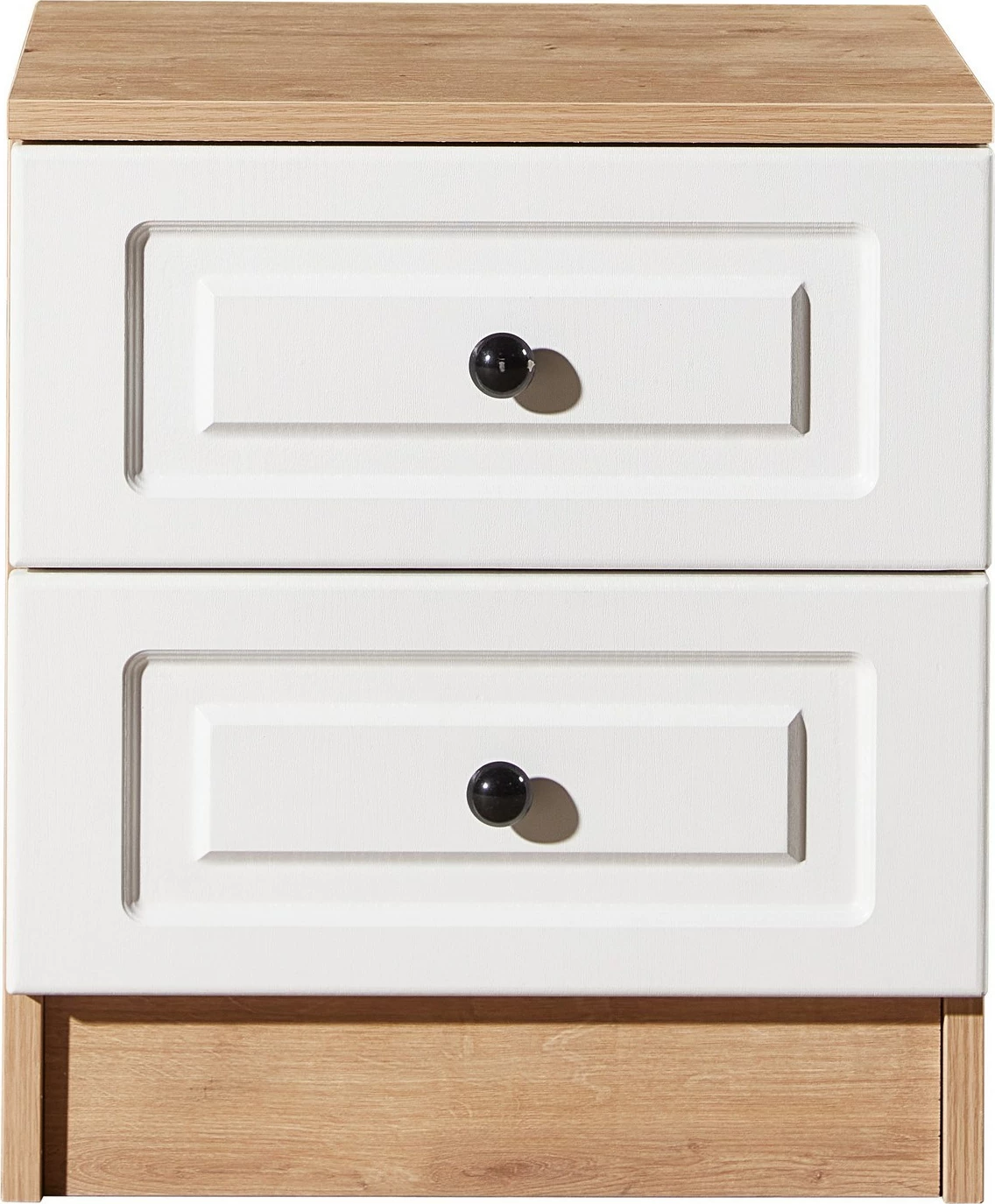 Komodinë nate Skye Decor, Tuvalle 033, ngjyrë lis safir dhe e bardhë