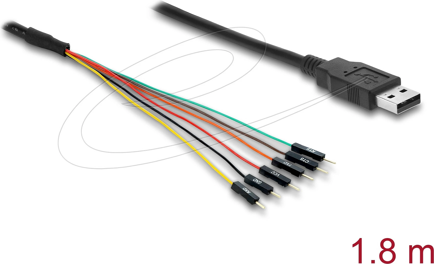 Kabllo adapter USB 2.0 DeLOCK 63986, 1.8 m, e zezë