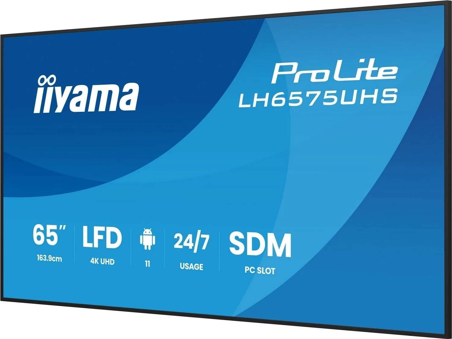 Monitor iiyama ProLite LH6575UHS-B2AG, 65 inç, 4K Ultra HD, IPS, LED, e zezë