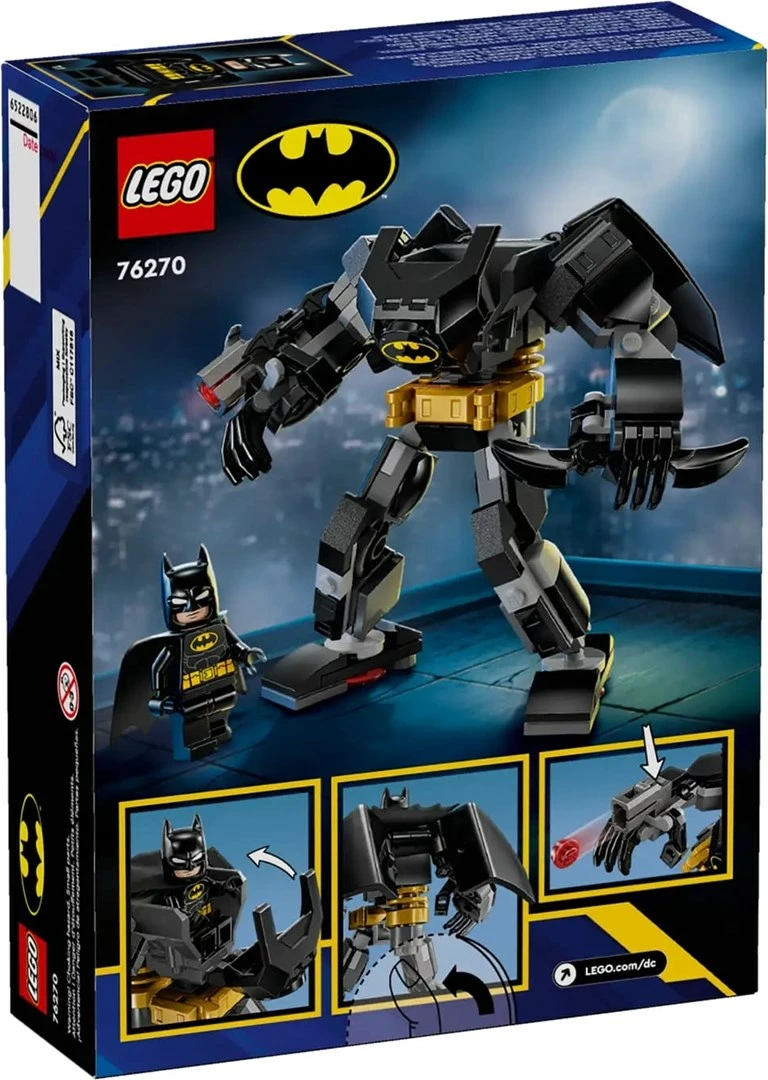 Set lodër LEGO Batman Mech Armor 76270, 140 pjesë, me figurë Batman, për fëmijë 6+