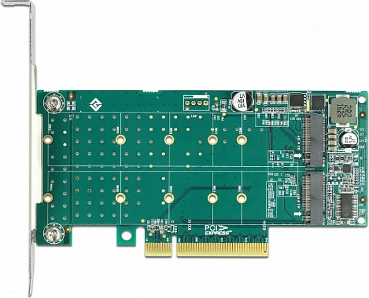 Kartë zgjerimi PCIe DeLOCK, 2x M.2 NVMe Key M, PCIe 4.0, low-profile