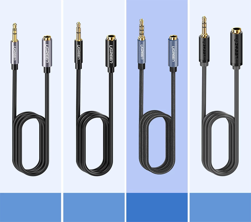 Kabllo zgjatues AUX Ugreen AV118, 1.5m, mini jack 3.5mm, Blu