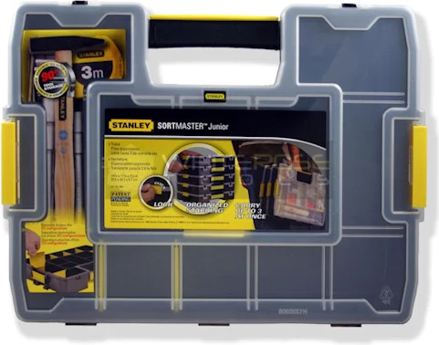 Organizator veglash Stanley Sortmaster Junior 1-97-483 29.2×37.5×6.7 cm gri/verdhe