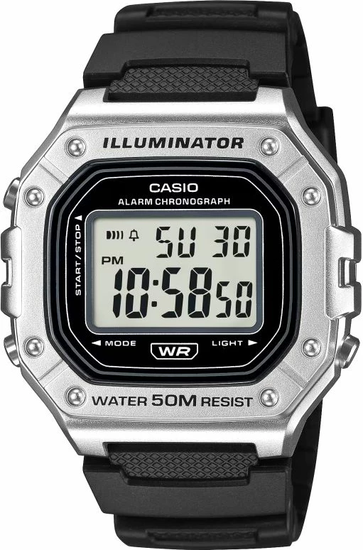 Orë dore për meshkuj Casio, e zezë