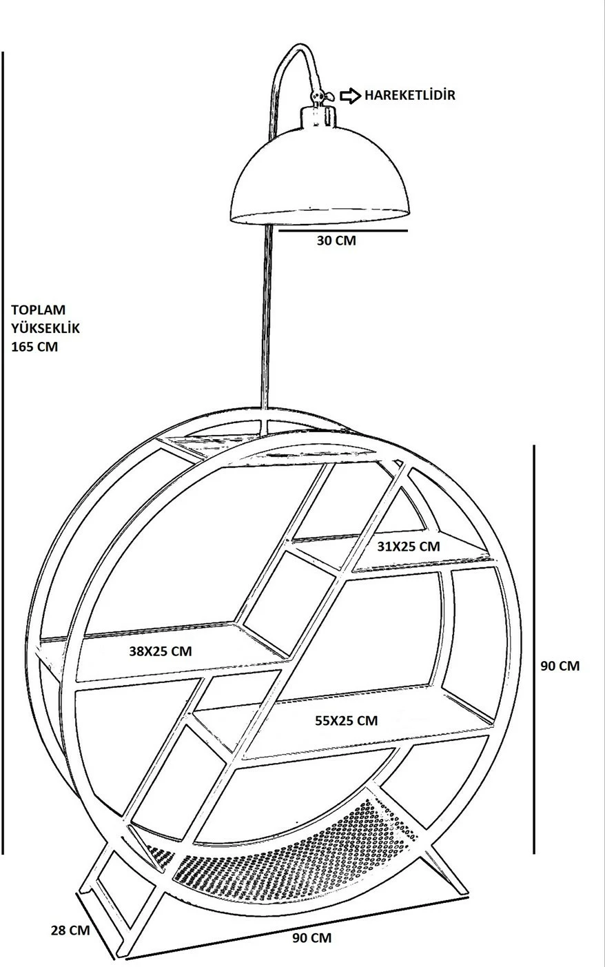 Llambë dyshemeje Opviq, ngjyrë arre, 8529-1