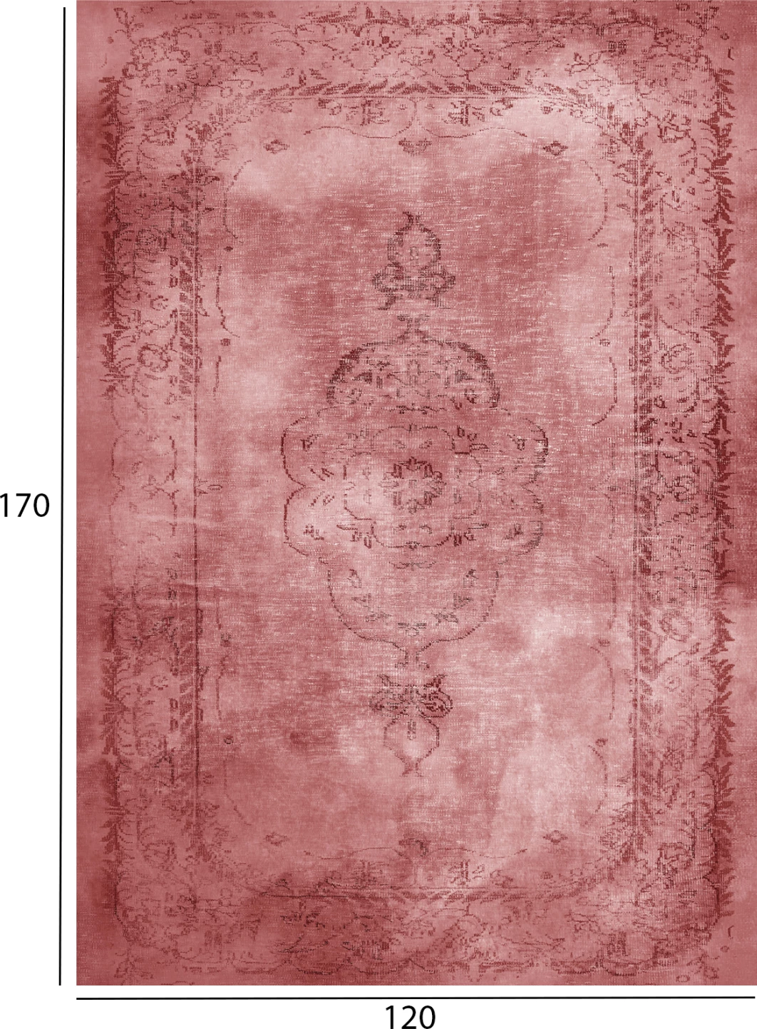 Tapet për dhomë ndeje, ngjyrë e kuqe, JOSIANE, 120x170 cm