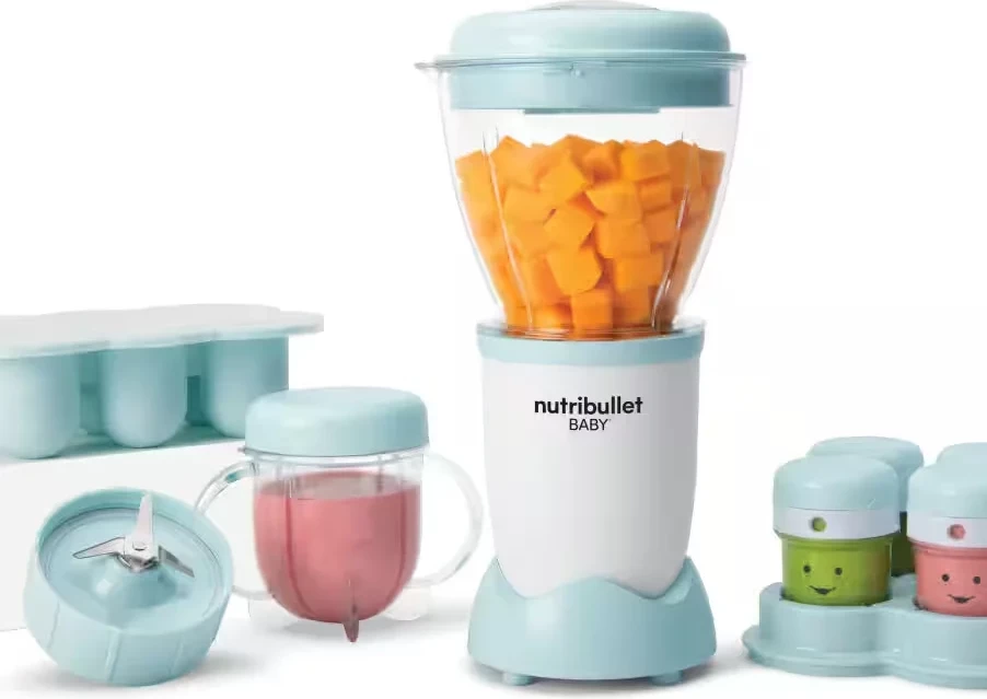 Blender ushqim bebe, NutriBullet NBY100, 200 W, 900 ml + 295 ml, set me aksesorë