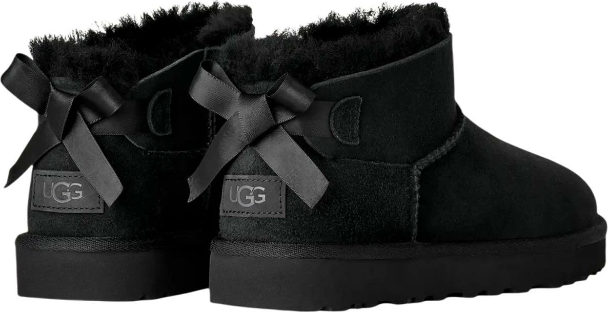 Çizme për femra UGG Ultra Mini Bailey Bow 1185491, të zeza [Madhësia: 39]