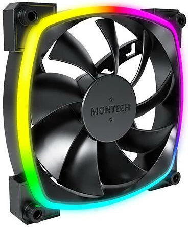 Ventilator kasë PC Montech AX120 PWM (B) 120mm PWM 27 dB, i zi, 1 copë