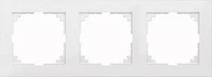 Kornizë trefishe Merten MEG4030-3619, 3 hapje, thermoplastik, glossy, e bardhë