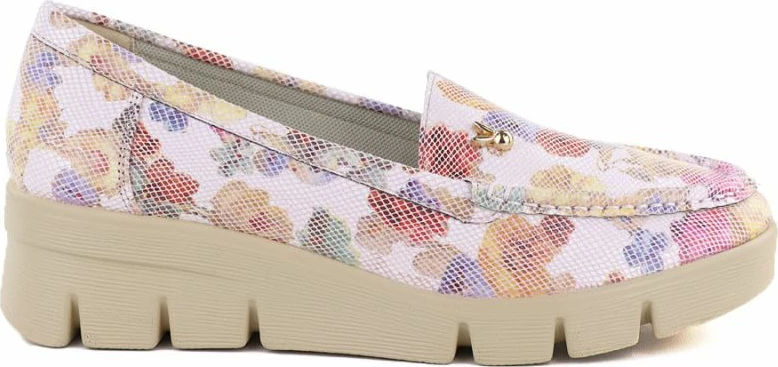 Këpucë platforme femra M. Daszyński MR23109D, rozë me lule