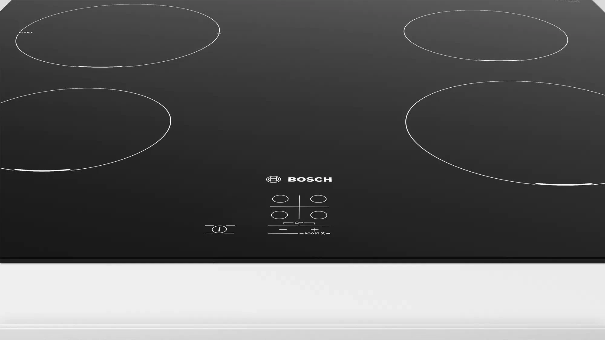 Pllakë gatimi induksioni Bosch PUG611AA5E 60 cm, 4 zona, 4.6 kW, e zezë
