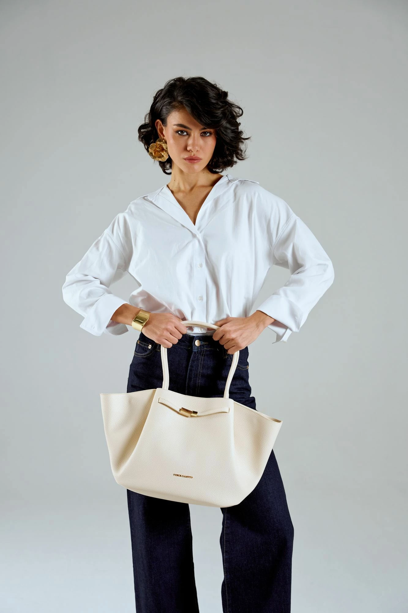 Çantë tote Vince Camuto, Prato, bezhë