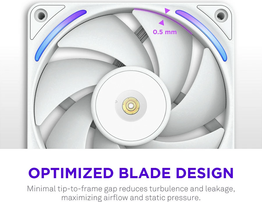 Ventilator kasë NZXT F240X, 240mm (2x120mm), PWM, RGB, i bardhë