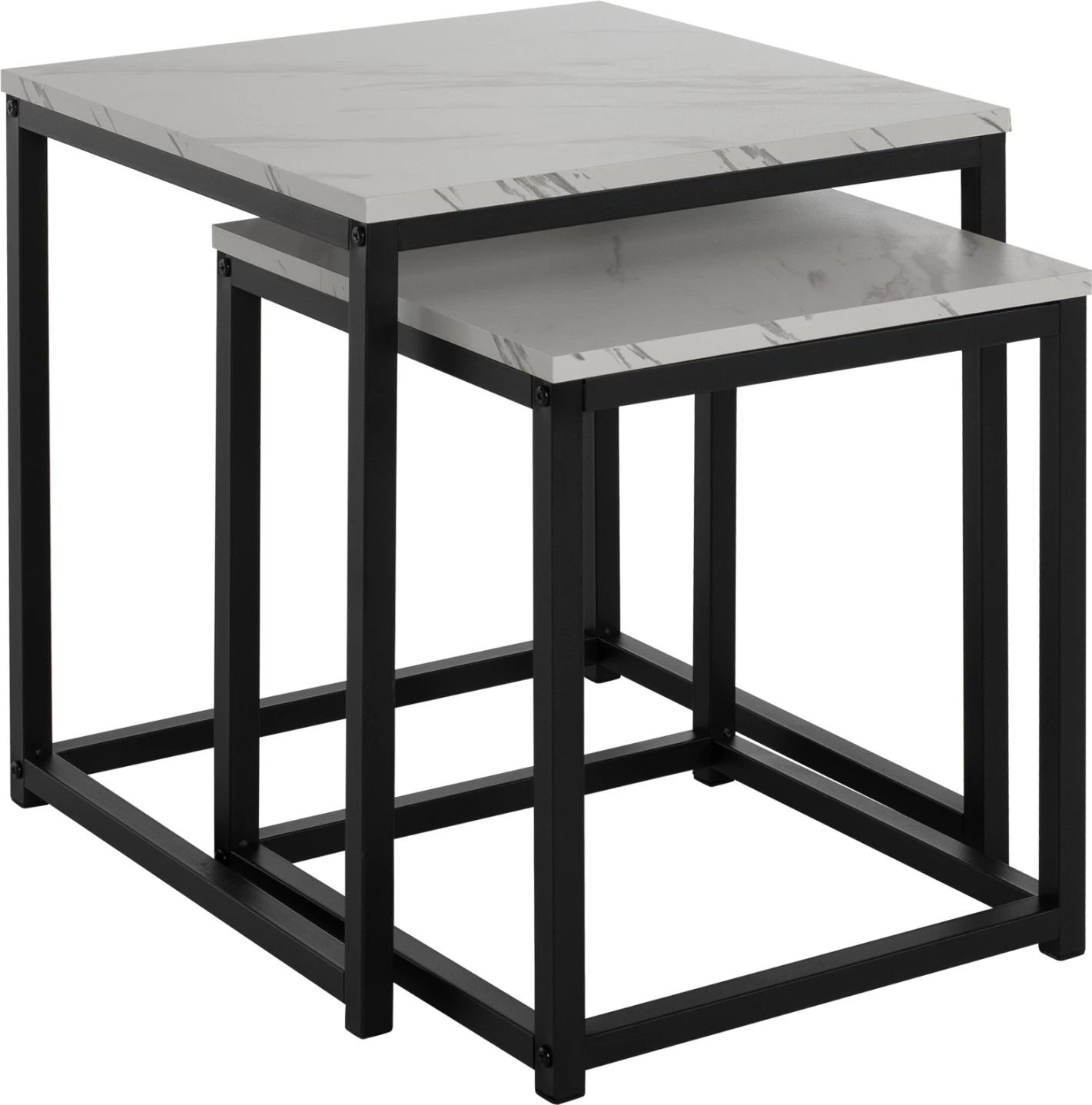Tavolina anësore GRELAY set 2 copë MDF & metal 45Χ45Χ50Hcm.FH8762.12 8