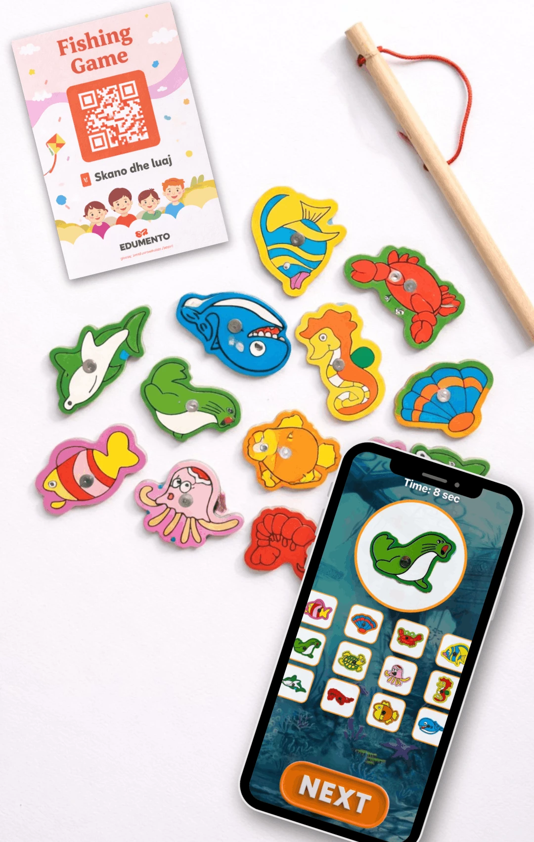 Lodër druri Fishing game